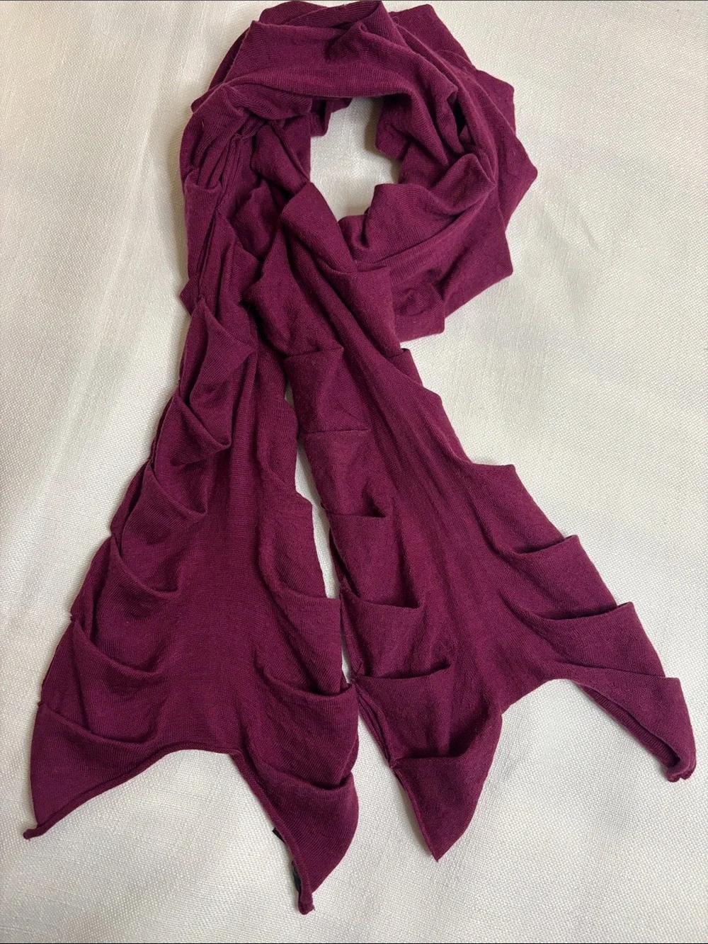 Eileen Fisher Merino Wool Scarf in Deep Berry -337sku
